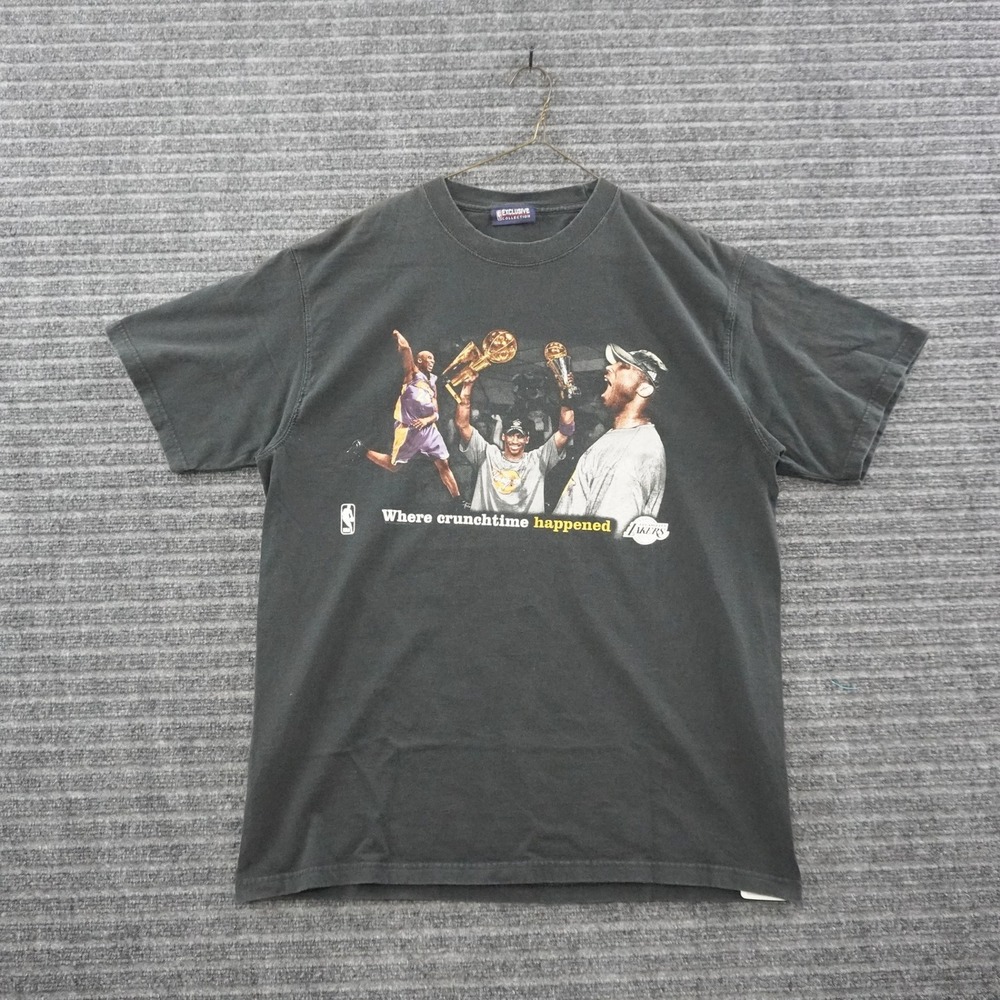 Vintage 00s NBA Exclusive Collection T-Shirt Mens L Black Lakers Kobe Bryant
